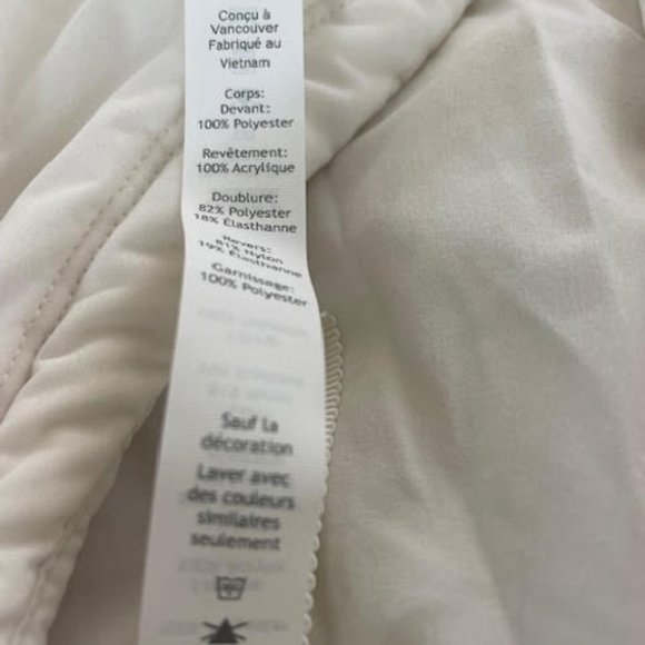 Lululemon Dynamic Movement ivory off white puffer hooded cropped coat size 4 - - Picture 5 of 5